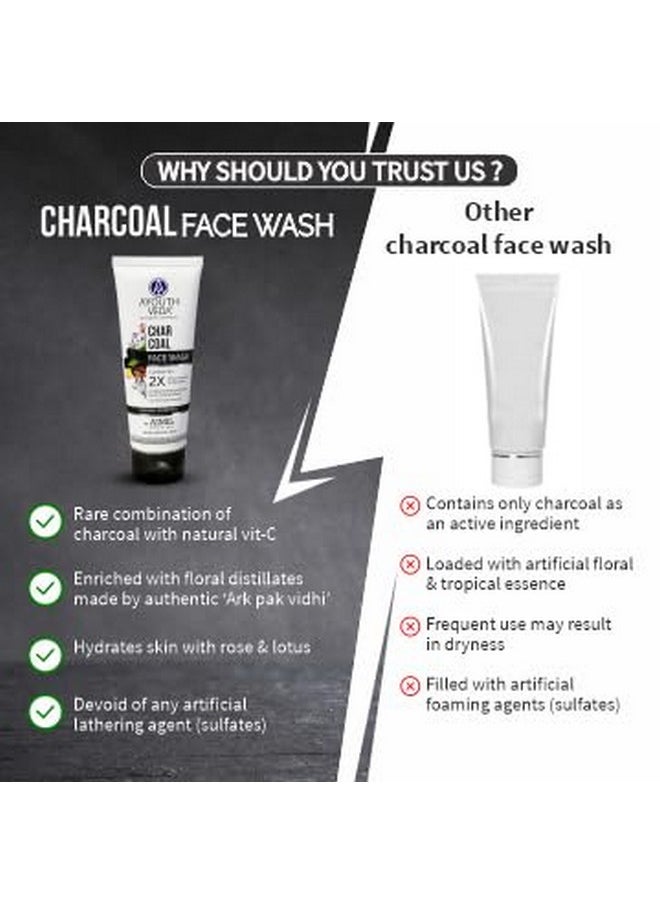 Activated Charcoal 100 Ml Face Wash For Women And Men | Deep Cleansing Anti Pollution Face Wash (Pack Of 3)