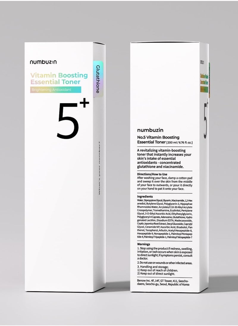 Numbuzin No.5 Vitamin Boosting Essential Toner
