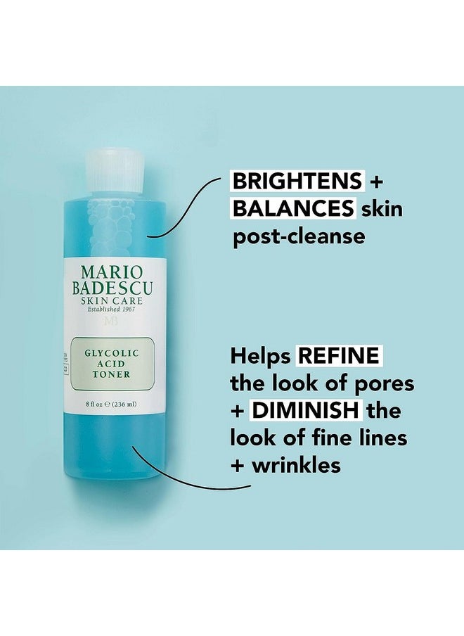 Mario Badescu Glycolic Acid Toner 236Ml For Dry And Combination Skin, Alcohol-Free Facial Toner For Aging Skin, Formulated With Exfoliating Glycolic Acid & Antioxidant Grapefruit Extract Suitable For Men & Women Daily Skin Care Routine