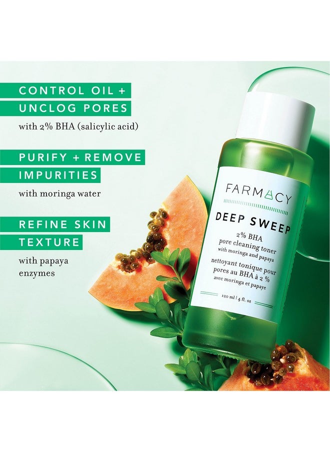 Deep Sweep 2% Bha Pore Cleaning Toner With Moringa + Papaya, 50Ml