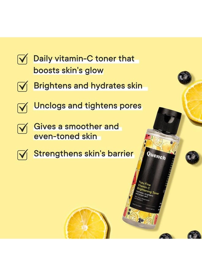 Quench Vitamin C Brightening Korean Toner, Brightens & Hydrates Skin, Gives Smoother & Even Toned Skin Made In Korea (100Ml)