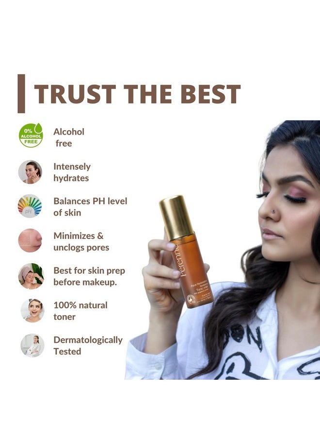 Revitalizing Tonic Mist For Skin Hydration, Restore Brightening, Cleans Pores, Balances The Ph Level With Rose Water, Green Tea Extracts For Men And Women (50 Ml) - Natural Face Mist