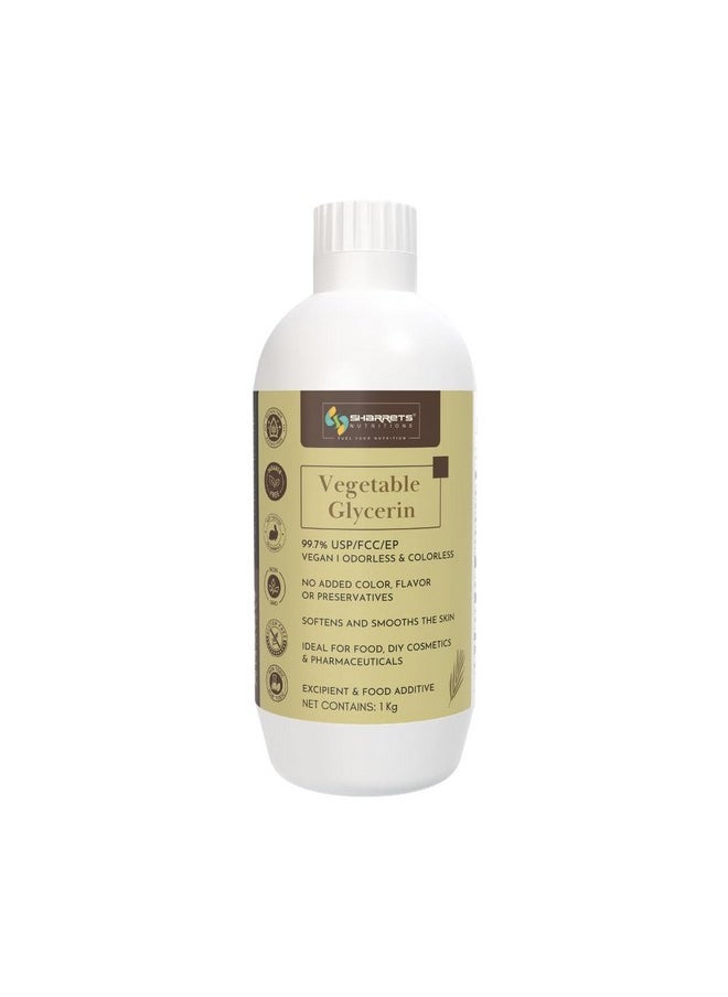 Vegetable Glycerin Usp And Food Grade 1 Kg, Versatile For Skincare, Cooking, Baking, Moisturizer And Diy