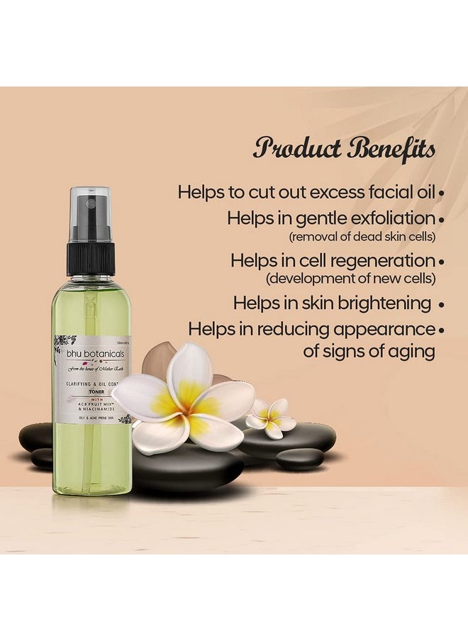 Clarifying & Oil Control Toner (With Acb Fruit Mix™ & Niacinamide) | For Oily Acne Prone Skin, 100Ml