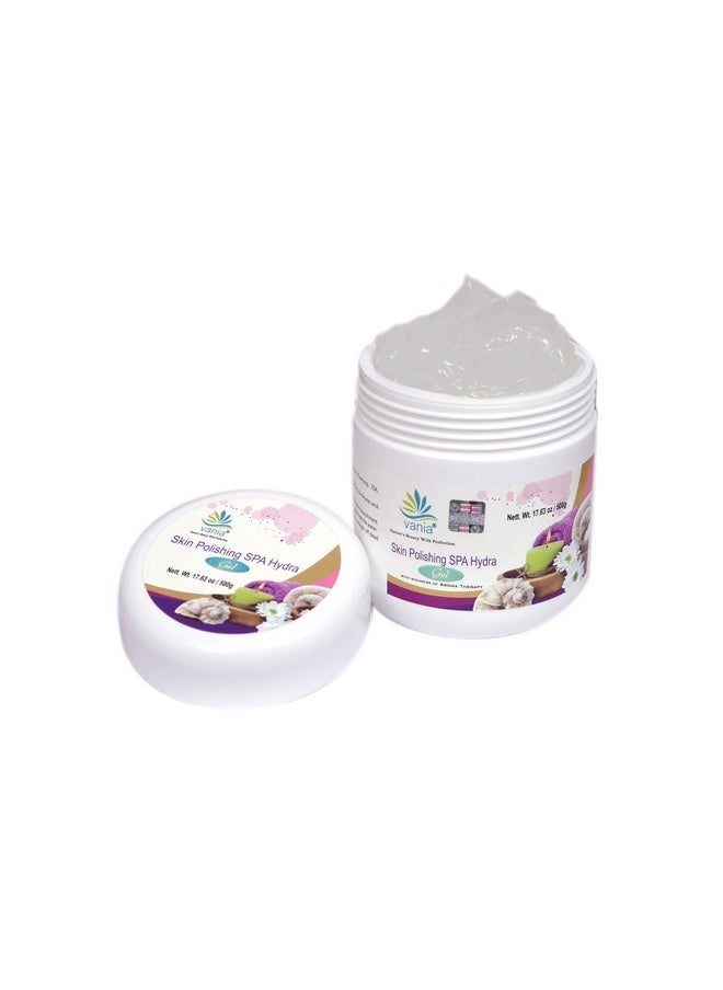 Skin Polishing Spa Hydra Gel 500 Gm |Skin Nourishing Aloevera| Soothes,Softens & Moisturizes| Removes Dead Cells, Black & White Heads, Skin Dehydration & Dryness | Aroma Oils| Skin Rejuvenation