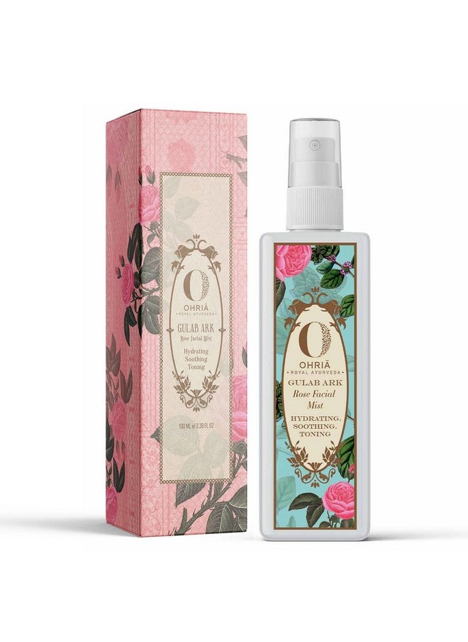 Ayurveda Gulab Ark Rose Facial Mist | Handcrafted With Indian Roses | Hydrating Toner For All Skin Types - 100Ml