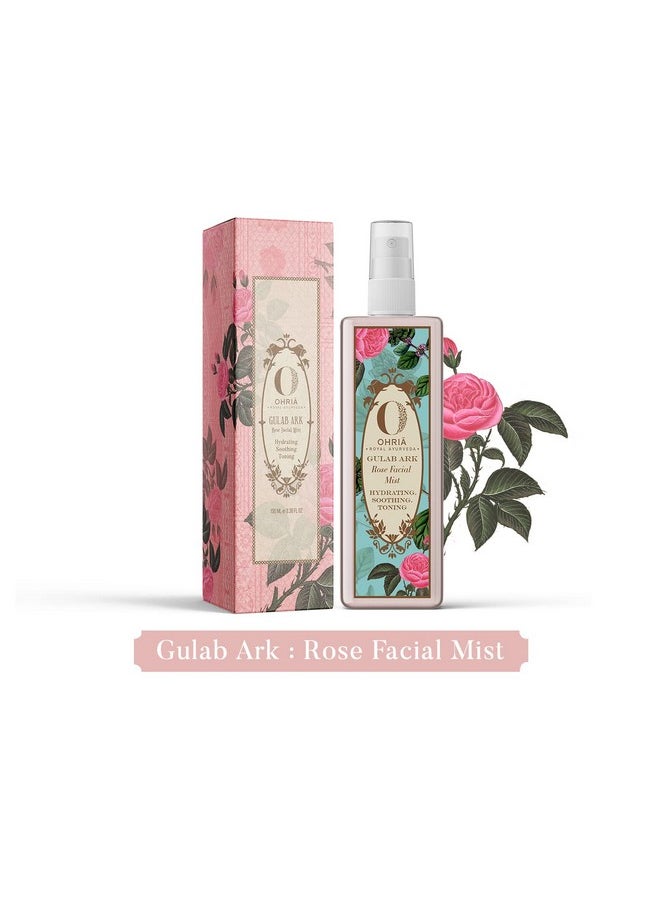 Ayurveda Gulab Ark Rose Facial Mist | Handcrafted With Indian Roses | Hydrating Toner For All Skin Types - 100Ml