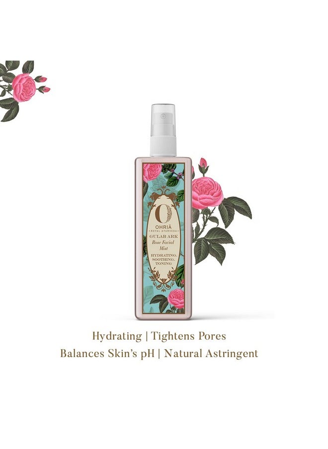 Ayurveda Gulab Ark Rose Facial Mist | Handcrafted With Indian Roses | Hydrating Toner For All Skin Types - 100Ml