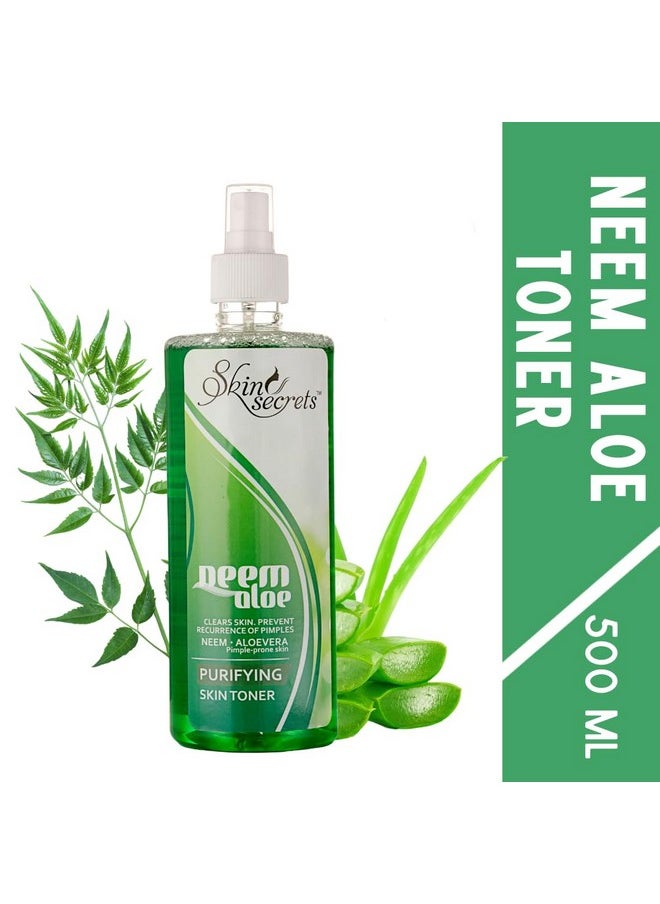 Neem & Aloe Skin Toner With Neem & Aloe Extract| Removes Excess Oil| For Men & Women| 500Ml