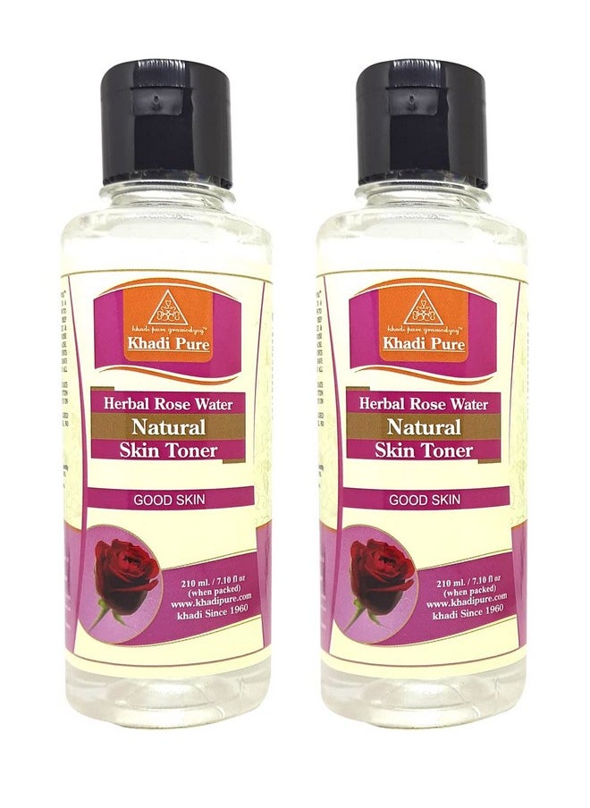 Pure Herbal Rose Water, 210 Ml (Pack Of 2)