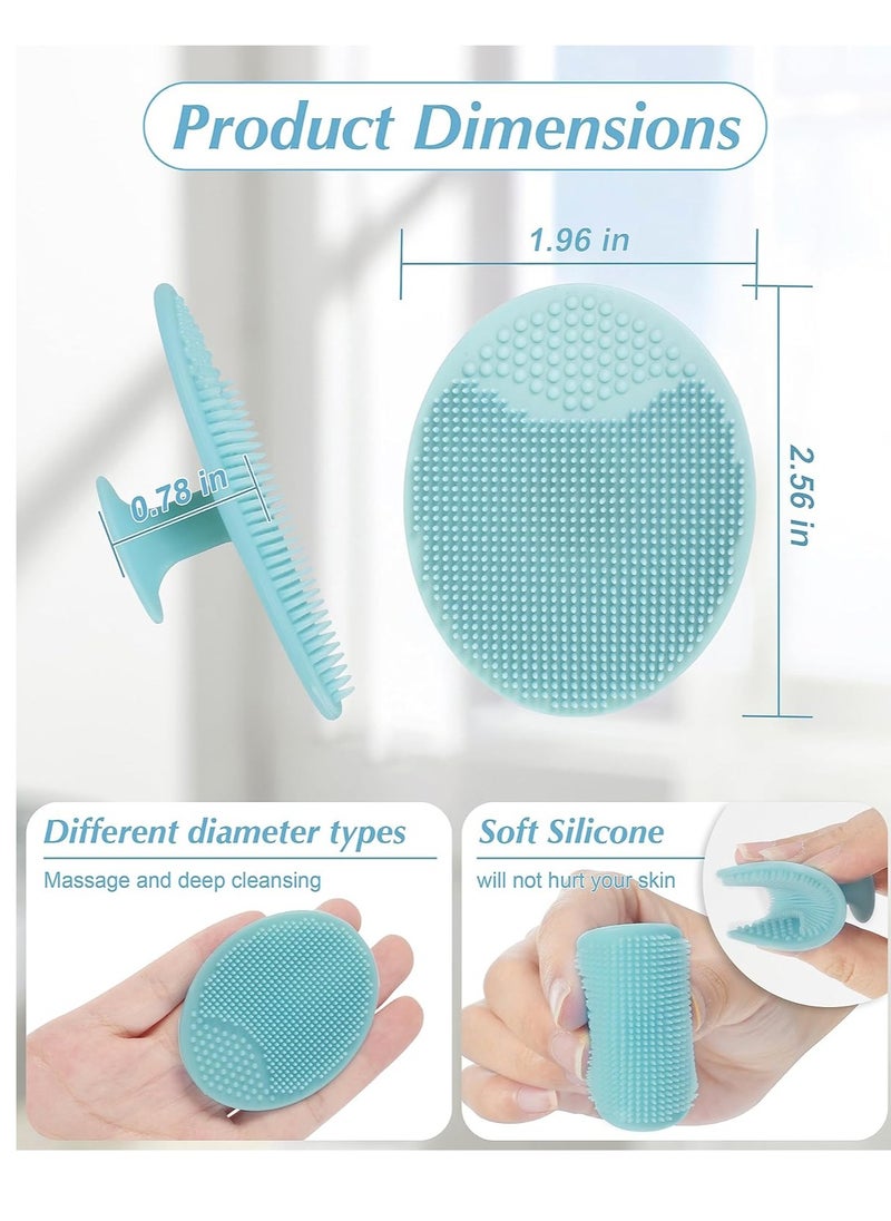 Face Scrubber, 8 PCS Silicone Face Scrubber Exfoliator for Women, Face Cleansing Brush Blackhead Acne Pore Pad for Deep Cleaning Skin Care