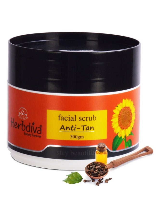 Anti-Tan Facial Scrub 500Gm | Removes Tan, Blackheads & Dirt | Enriched With Clove Oil & Glycerin