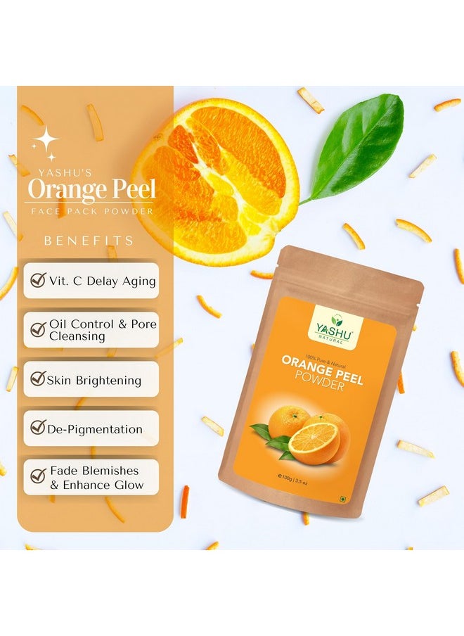 Pure Lemon Peel & Orange Peel Face Pack Powder For Oily Skin & Pore Cleansing (200G)