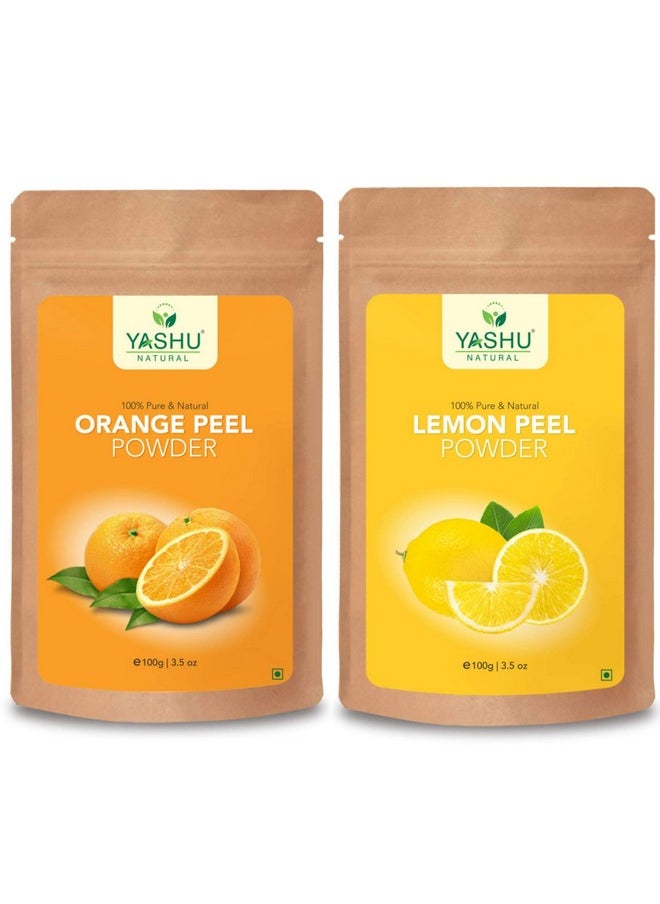 Pure Lemon Peel & Orange Peel Face Pack Powder For Oily Skin & Pore Cleansing (200G)