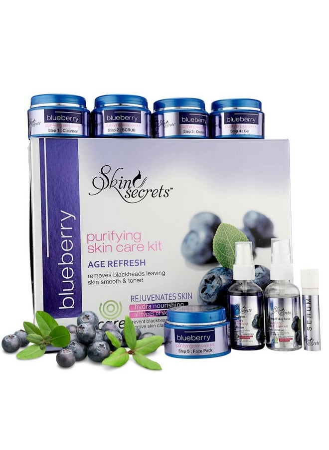 Blueberry Facial Kit With Blueberry Extract For A Younger Looking Skin, 410Gm (Pack Of 8)