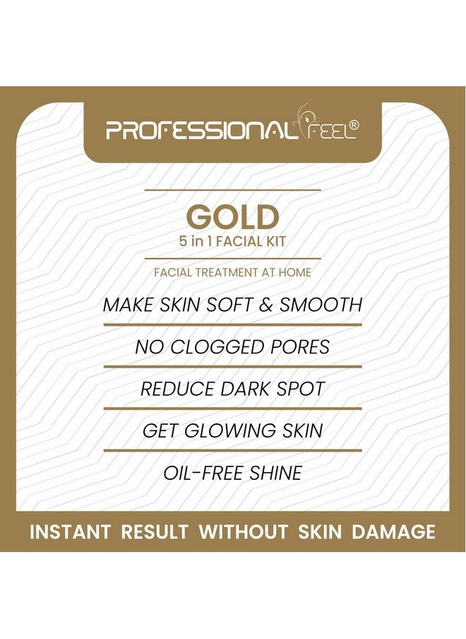 Herbal Gold Facial Kit (150 Gm) Bright & Glowing Skin, Pamper Your Skin For A Luminous Glow | Parlour Glow With 24K Gold Bhasma, Rose Extracts, Turmeric & Aloe Vera.