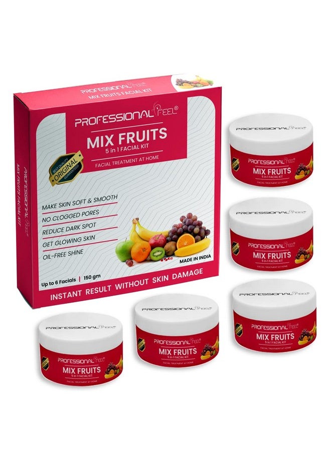 Papaya Mix Fruit Facial Kit (150 Gm) Glowing, Blemish Free Skin | With Papaya, Cucumber, Peach & Orange Peel Extracts | Glowing At Home Facial Kit.