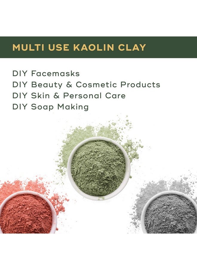 Kaolin Clay Powder - 500 Grams Bulk For Facemasks, Diy Beauty Products, Make Up, Cosmetics, Soap Making & Personal Care For Face, Hair, Body