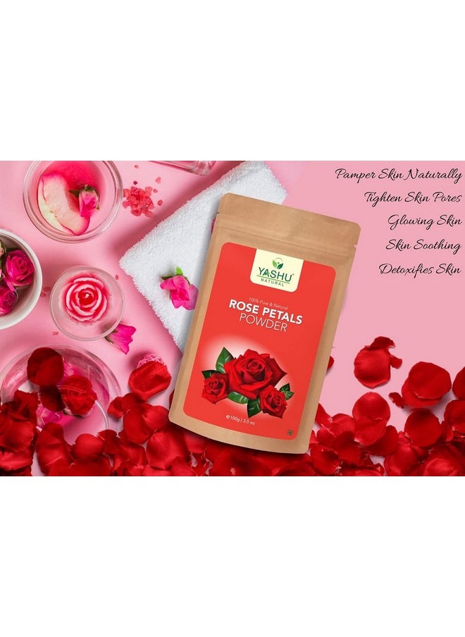 Pure Rose Petals & Papaya Leaves Face Powder For Natural Glow | Detan Face Pack Combo Pack (200G)