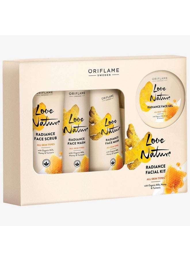 Love Nature Radiance Facial Kit With Organic Milk, Honey And Turmeric 250Gm