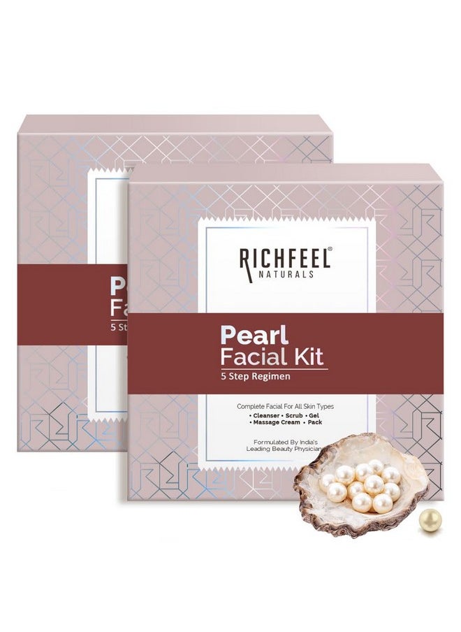 Pearl Facial Kit For Brightening | Luminous And Radiant Skin | Tan Removal | Best For Dry Skin | 30 G (Pack Of 2)