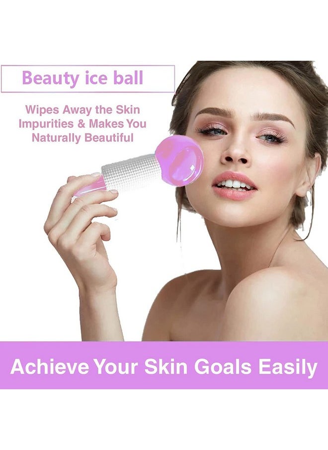 Facial Ice Globe Smart Cool Face Roller Ball Facial Massage Tools For Neck Eye Circle Reduce Puffiness Anti Ageing Wrinkles Soothing Firming Skin 2Pcs Energy Beauty Crystal Ice Roller