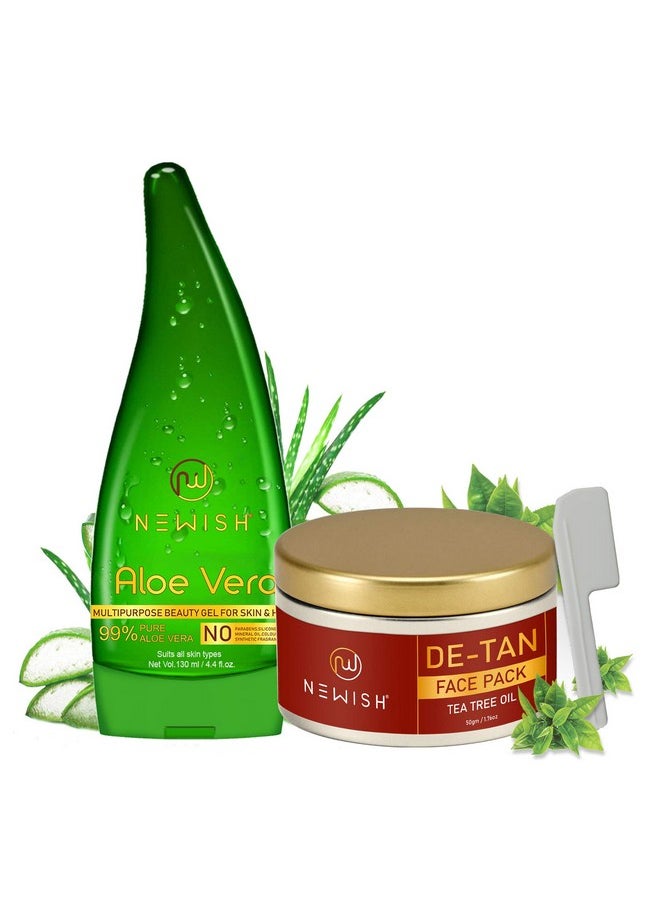 Combo Pack For Gift (Aloe Vera+De Tan Face Pack)