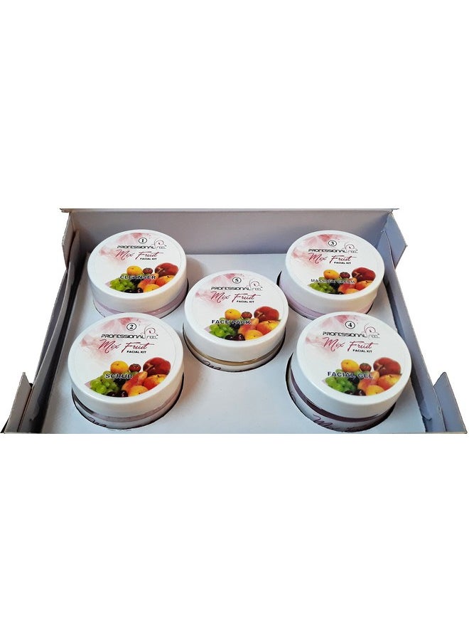 Mix Fruit + Gold Facial Kit Special Combo Anti Tan Beauty Parlour Diamond Suitable For Unisex (Set Of 5)