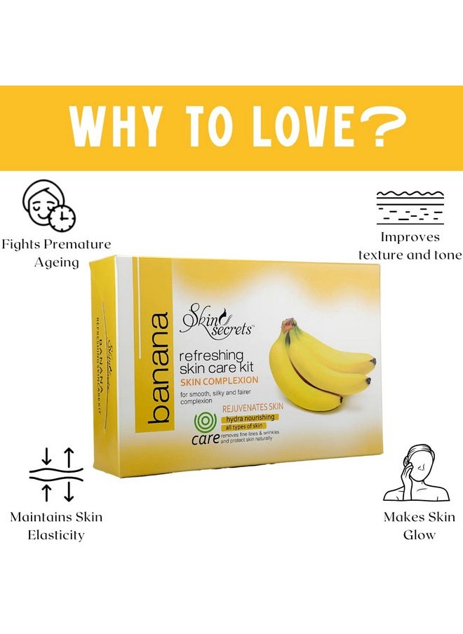 Banana Facial Kit With Banana Extract & Vitamin E Oil For Brighter Complexion (310Gm (6 Easy Steps))