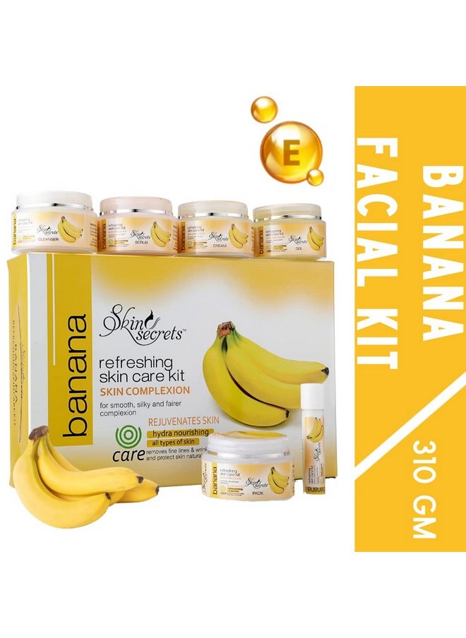 Banana Facial Kit With Banana Extract & Vitamin E Oil For Brighter Complexion (310Gm (6 Easy Steps))