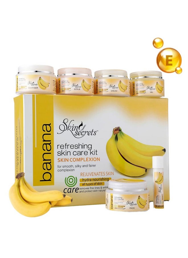 Banana Facial Kit With Banana Extract & Vitamin E Oil For Brighter Complexion (310Gm (6 Easy Steps))