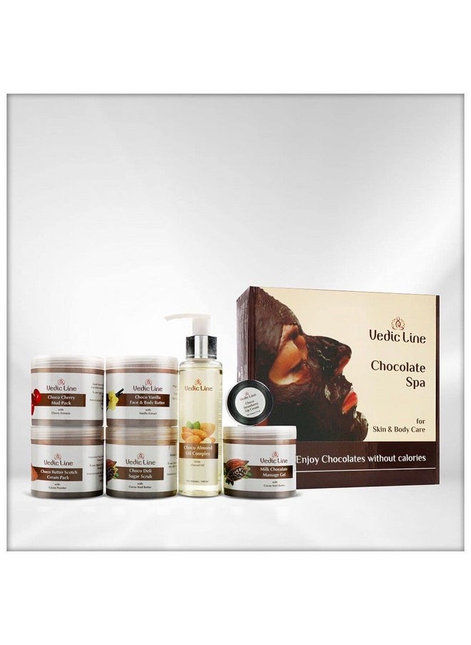 Vedicline Chocolate Facial Kit Reduce Wrinkles, Fine Lines & Dark Spots With Caramel, Cocoa Powder And Seasame Oil For More Radiant Skin, 515Ml