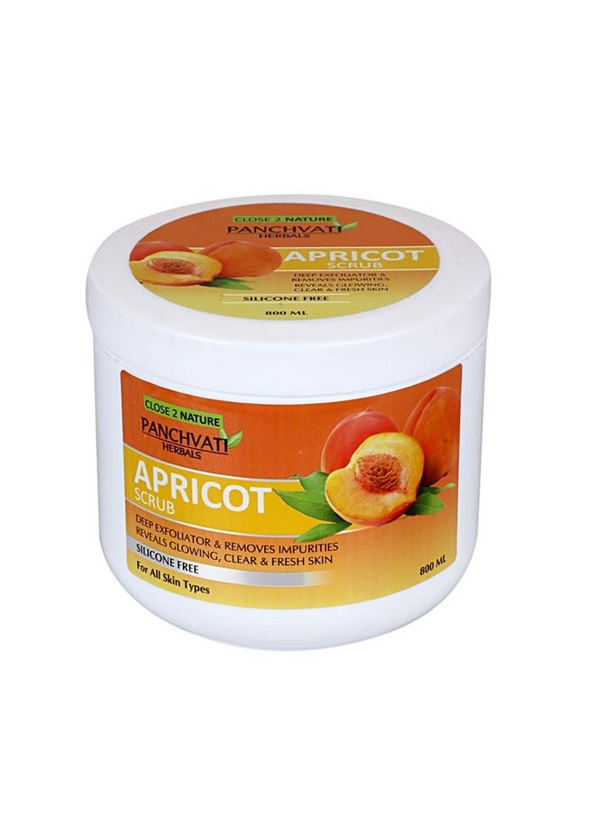 Herbals Regular Apricot Scrub For Better Skin Tone & Removing Wrinkles- 800 Ml.