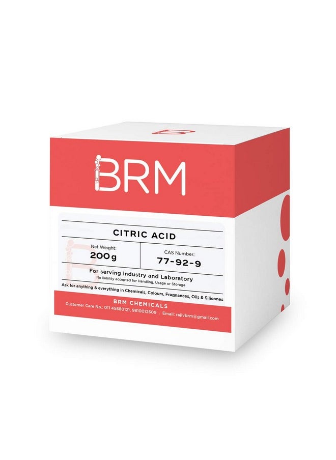 Citric Acid - 200 Grams For Serum Making, Anti Ageing Beauty Formulations, Lotion Making, Cosmetic Making & Diy Personal Care For Face, Hair, Skin & Body