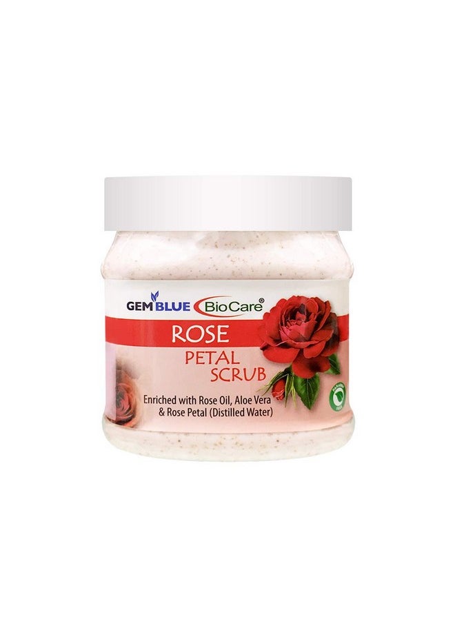 Rose Petal Scrub Enriched With Rose Oil, Aloevera And Rose Petal, Suitable For All Skin Types - 500Ml