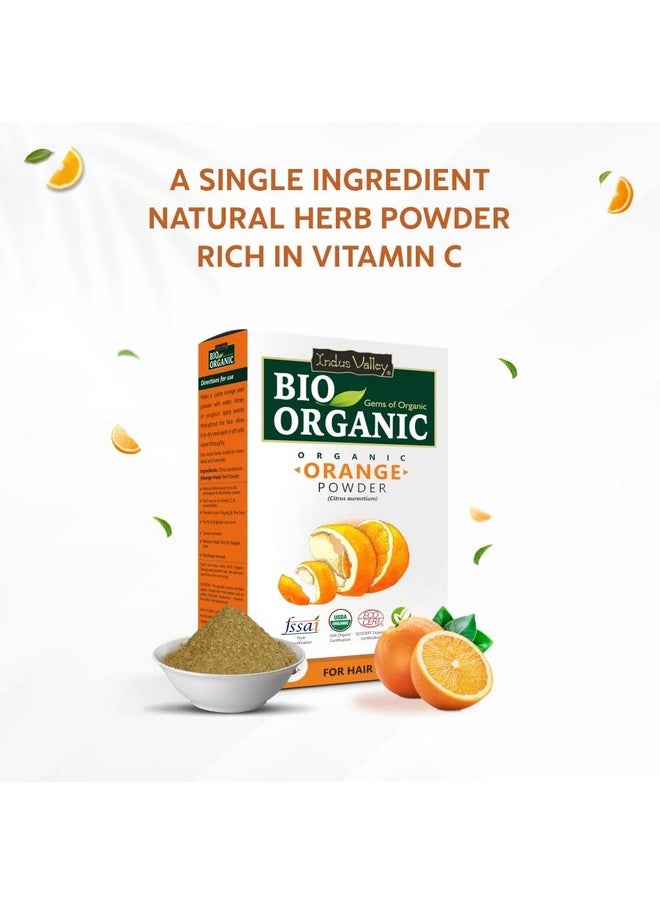 Bio Organic Rose Petals | Rosa Indica, Orange Peel Powder | Citrus Aurantium & Neem Natural Powder | Organic Azadirachta Indica For Skin Care - (100X3 = 300G)