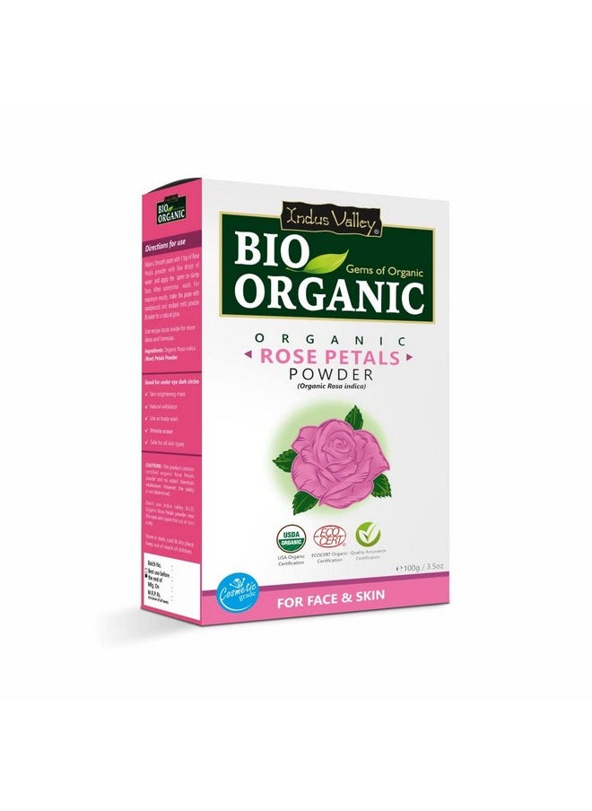 Bio Organic Rose Petals | Rosa Indica, Orange Peel Powder | Citrus Aurantium & Neem Natural Powder | Organic Azadirachta Indica For Skin Care - (100X3 = 300G)