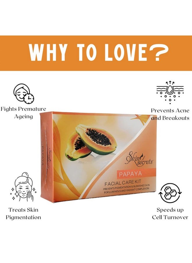 Papaya Facial Kit With Papaya Extract To Prevent Pigmentation & Lighten Blemishes, 310Gm (Pack Of 6)