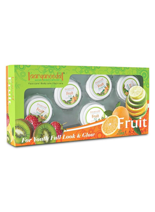 Fruit Facial Kit For Glowing Skin Detan, Anti-Blemish, Hyperpigmentation & Reduce Fine Lines & Dark Circles, Beautiful Skin For Men & Women - 210G (5 Units)