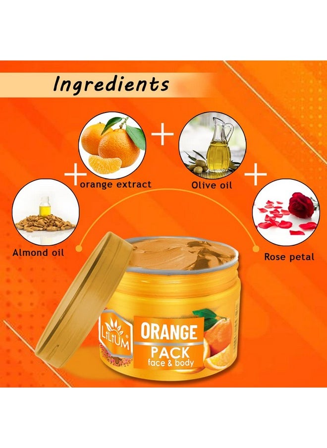 Orange Face Pack, 250Gm | Enriched With Natural Extract & Brightening Skin And Glowing Face