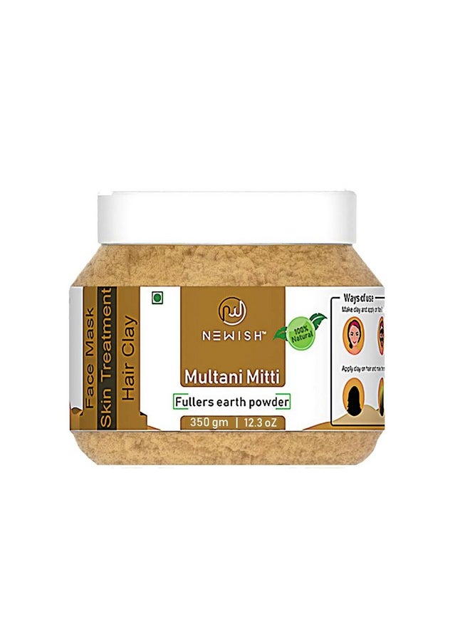 100% Pure & Natural Multani Mitti Powder For Skin Face Clay | Fuller'S Earth Powder | Suitable All Skin | Weight -350G