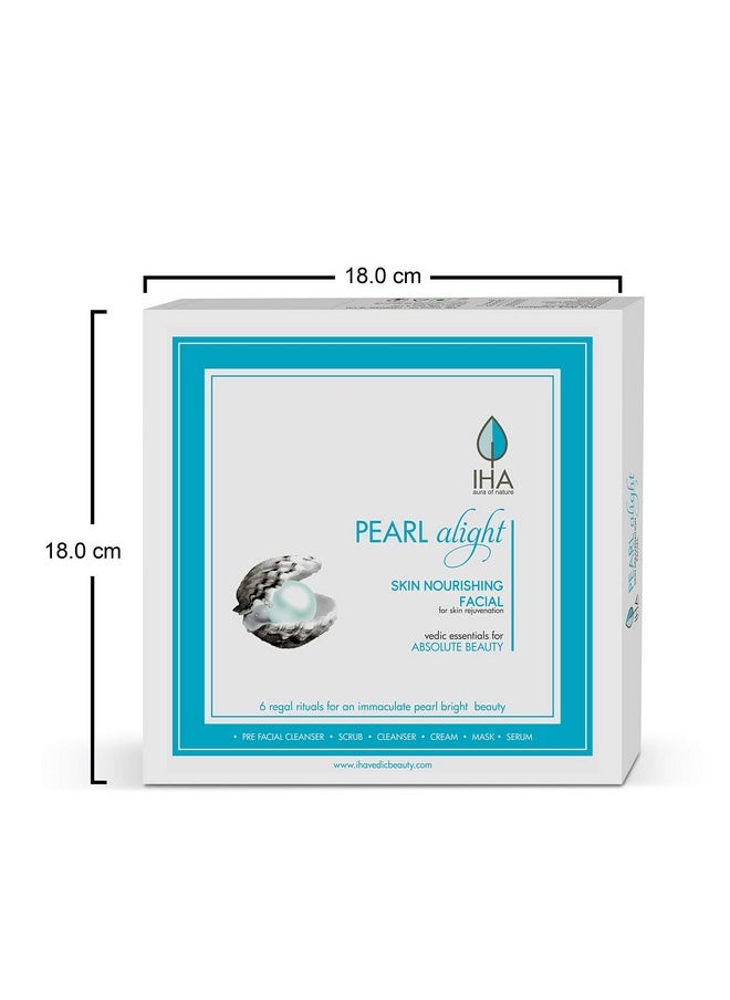 Pearl Alight Skin Nourishing Facial Kit - Herbal Skin Lightening Mini Facial Kit For Radiant And Glowing Skin, Face Cleanup Kit For Normal To Dry Skin (Combo Of 6)