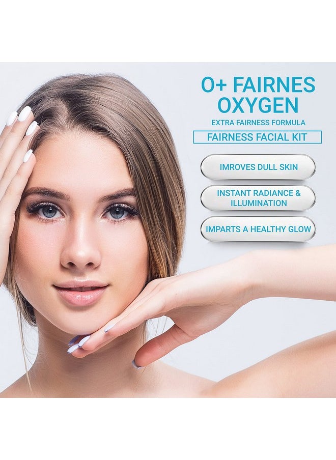 Herbaltree O+ Fairness Oxygen Facial Kit For Glowing Skin, Hydrated Skin & Reduce Acne Prone Skin | Instant Radiance With Fairer Complexion | Extra Fairness Formula For Women & Men (420 Gm + 10 Ml)