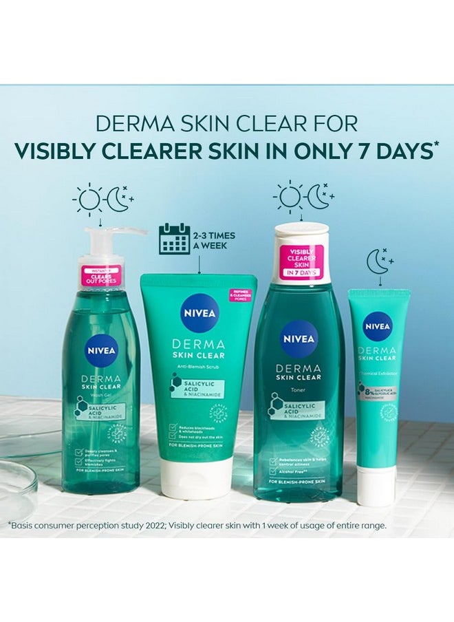 Derma Skin Clear Anti-Blemish Scrub With Salicylic Acid & Niacinamide Reduces Blackheads