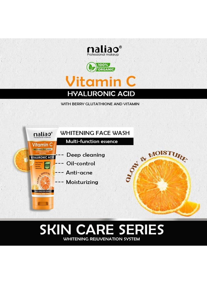 Makeup 5 Piece Organic Vitamin C Skin Care Set ( Sunscreen + Serum + Face Wash + Whitening Cream + Toner ) 330G