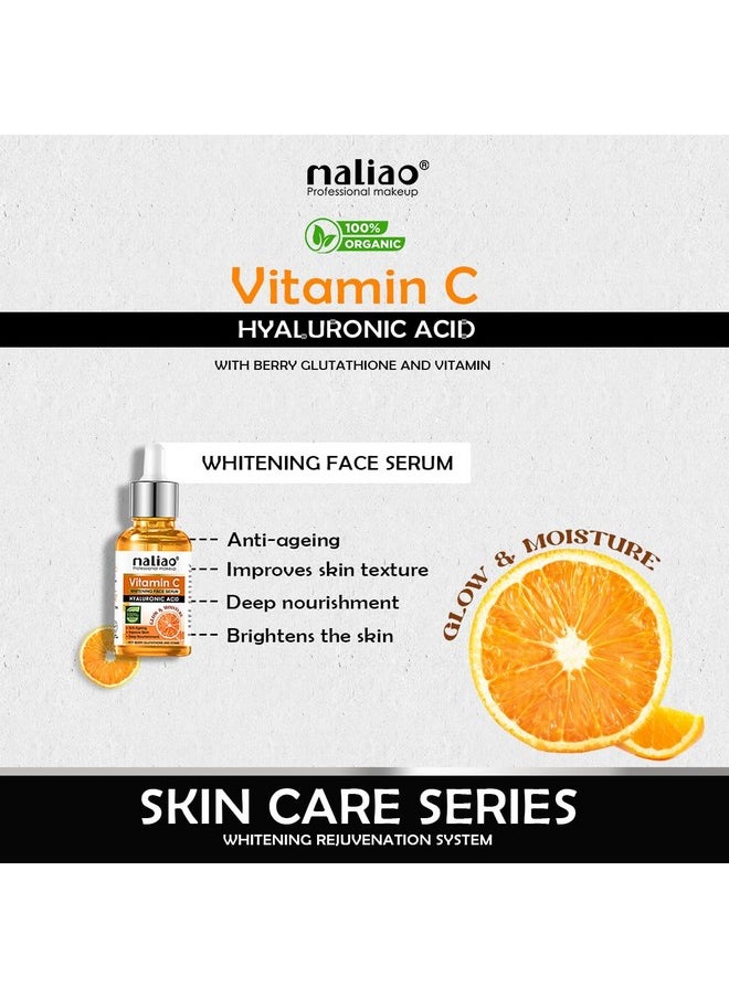 Makeup 5 Piece Organic Vitamin C Skin Care Set ( Sunscreen + Serum + Face Wash + Whitening Cream + Toner ) 330G