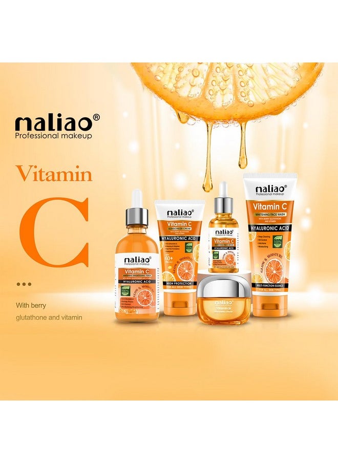 Makeup 5 Piece Organic Vitamin C Skin Care Set ( Sunscreen + Serum + Face Wash + Whitening Cream + Toner ) 330G