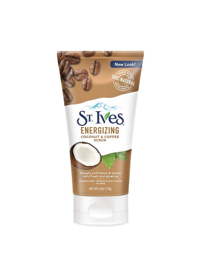 Energizing Face Scrub, Coconut & Coffee, Deep Cleanser For Bright Skin, Paraben Free, Dermatologically Tested, 170 Gm