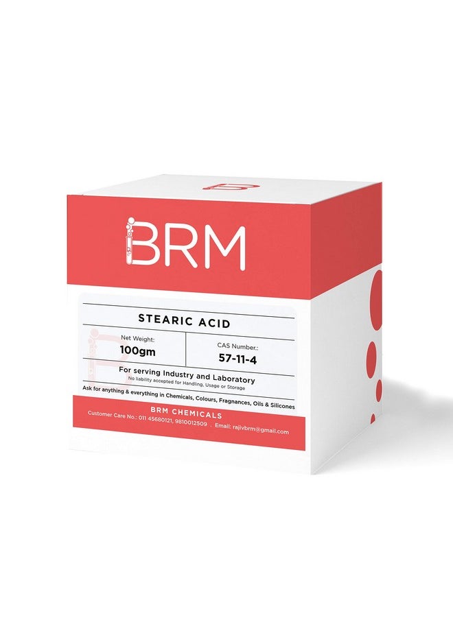 Stearic Acid - Thickener, Emulsifier & Stabilizer For Soap Making, Cosmetic Making - 100 Grams