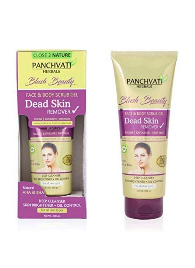 Dead Skin Remover Gel With Pineapple, Papaya, Tomato & Cucumber Enzymes Extracts (Face & Body Scrub Gel) Parabens & Sulphate Free, Combo Pack Of 2 (Each 200 Ml) Cleansing Dead Skin & Tan Removal